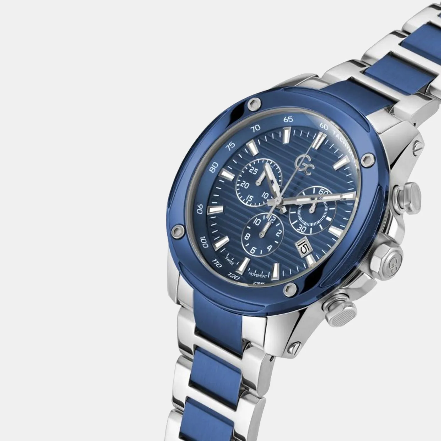 Men's Blue Stainless Steel Chronograph Watch Z13002G7MF