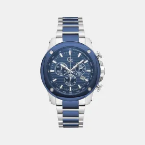Men's Blue Stainless Steel Chronograph Watch Z13002G7MF