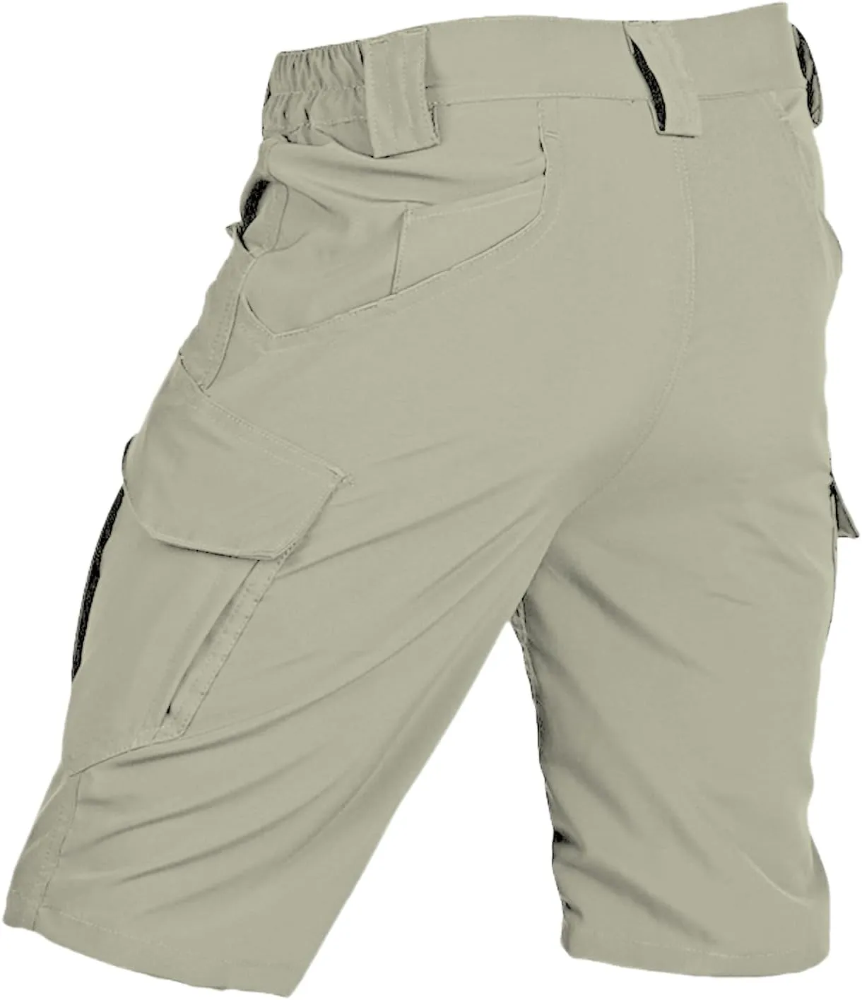 Mens Hiking Cargo Shorts Tactical Quick Dry Classic Shorts Elastic Waist Stretch Breathable Pant with Multi Pocket
