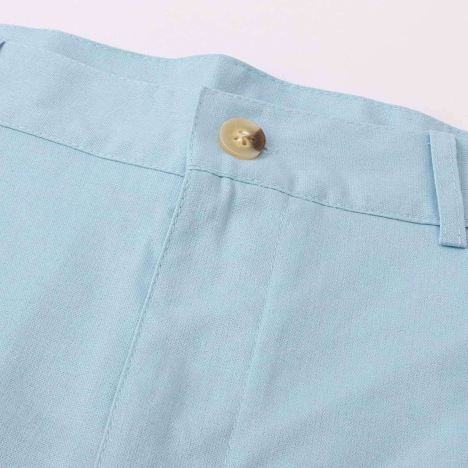 Men's Linen Cotton Dress Pants Summer Breathable Lightweight Trousers Straight Leg Casual Beach Yoga Pants Pockets