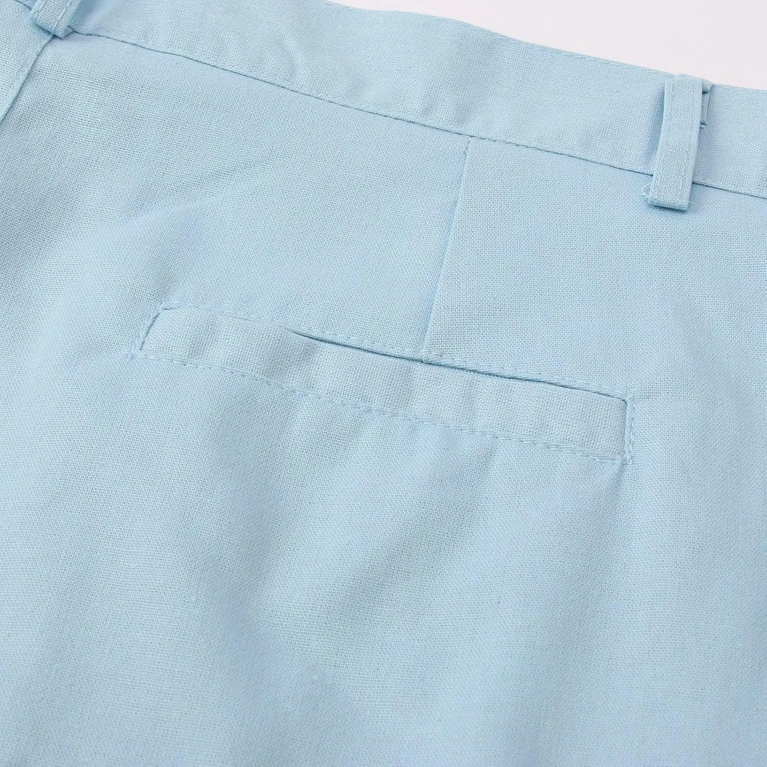 Men's Linen Cotton Dress Pants Summer Breathable Lightweight Trousers Straight Leg Casual Beach Yoga Pants Pockets