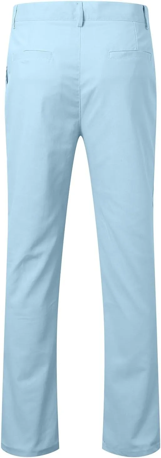 Men's Linen Cotton Dress Pants Summer Breathable Lightweight Trousers Straight Leg Casual Beach Yoga Pants Pockets
