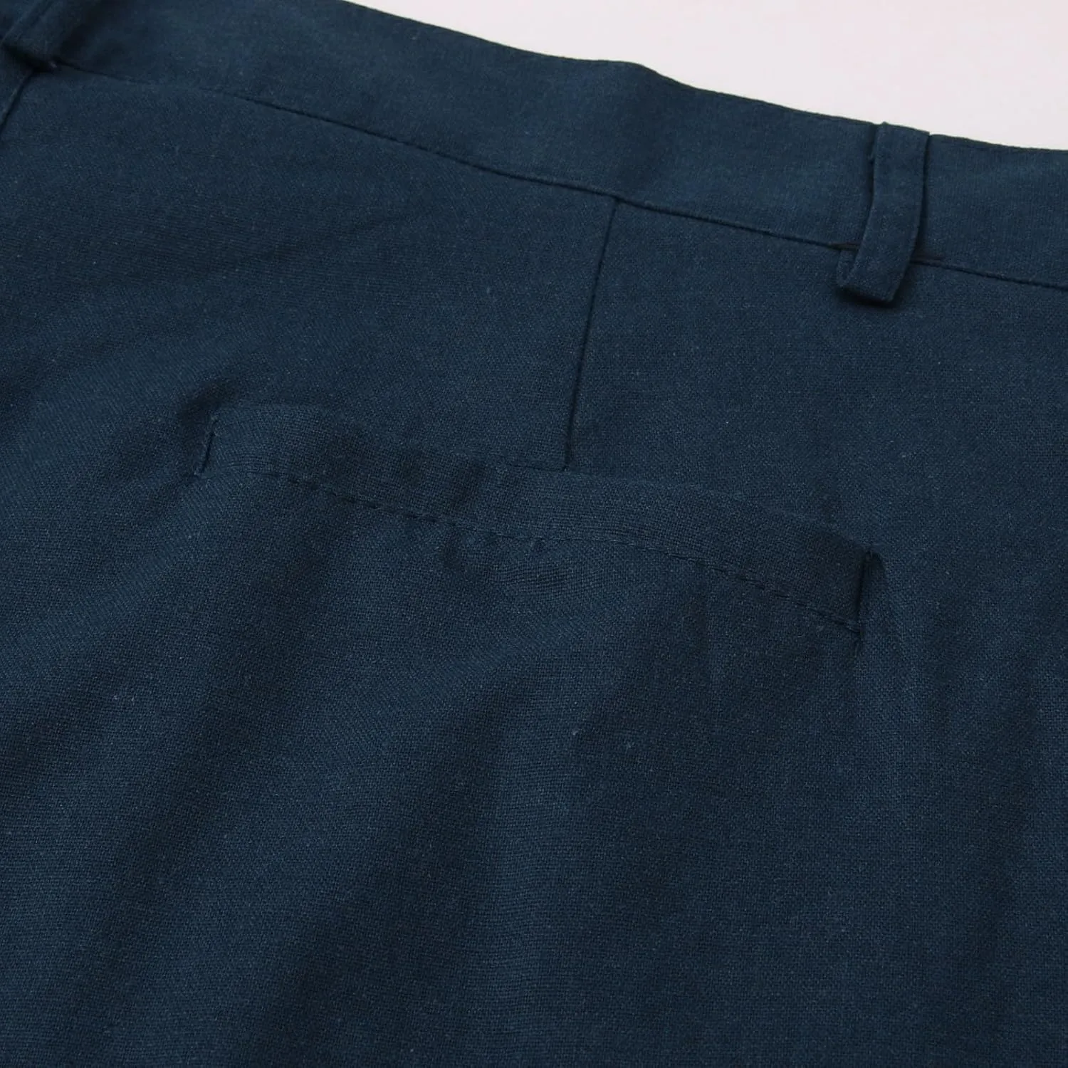 Men's Linen Cotton Dress Pants Summer Breathable Lightweight Trousers Straight Leg Casual Beach Yoga Pants Pockets