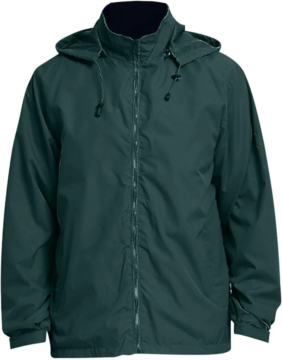 Mens Rain Jacket Mesh Breathable Lightweight Raincoat Waterproof with Removable Hood Windbreaker Travel Hiking Jacket