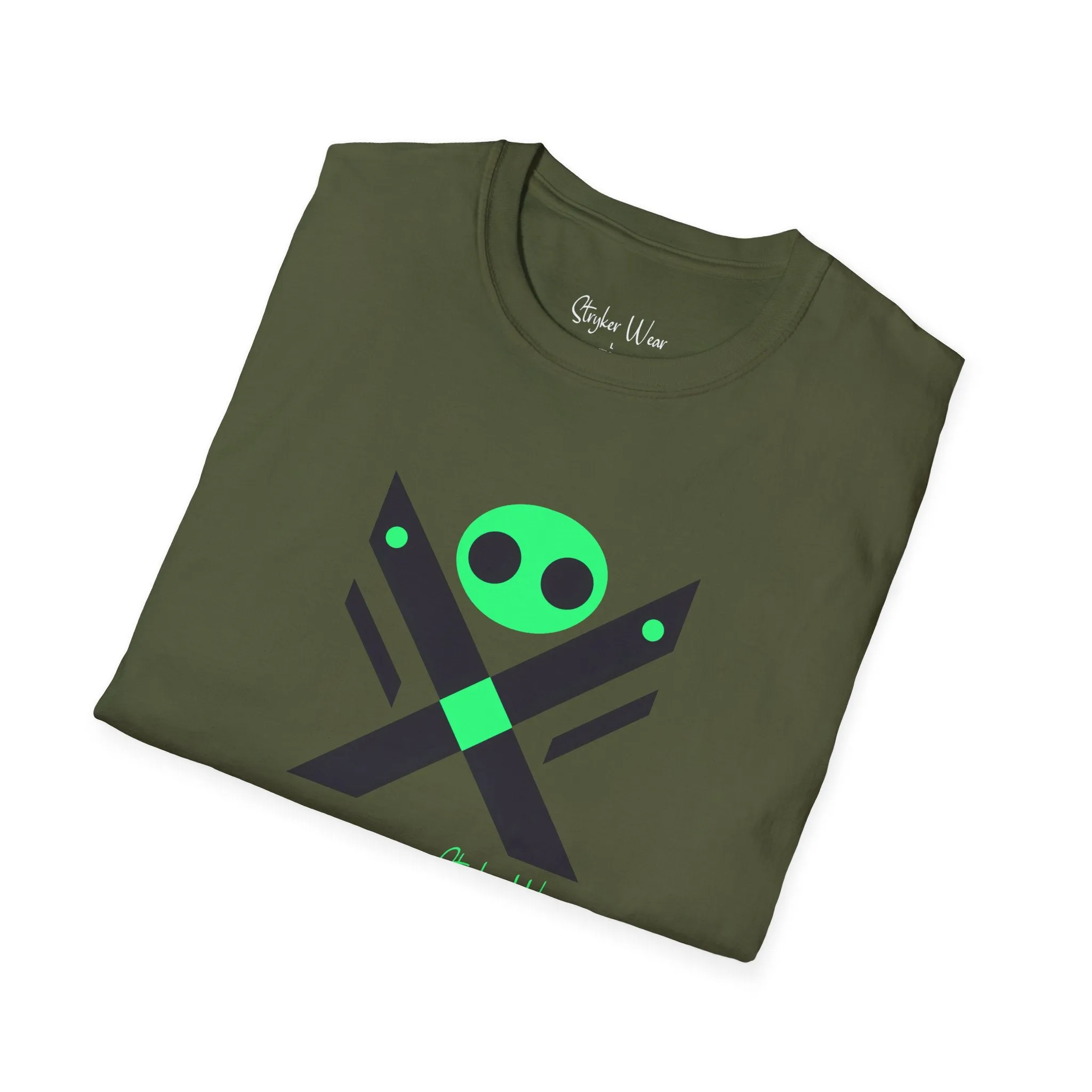 Minimalist Alien X | Unisex Softstyle T-Shirt