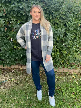 💙MINNY Soft Open Pattern Cardigan - Grey