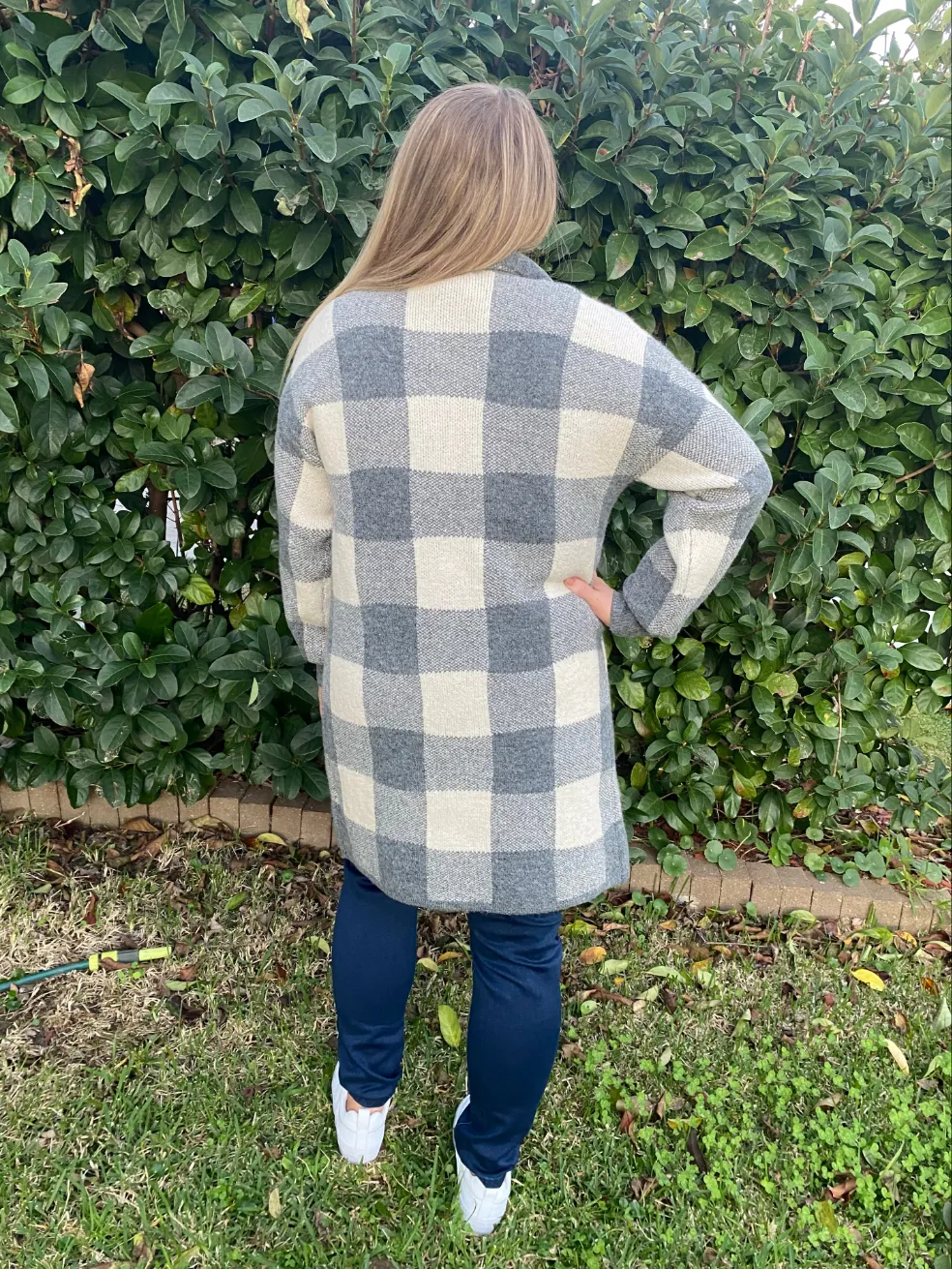 💙MINNY Soft Open Pattern Cardigan - Grey