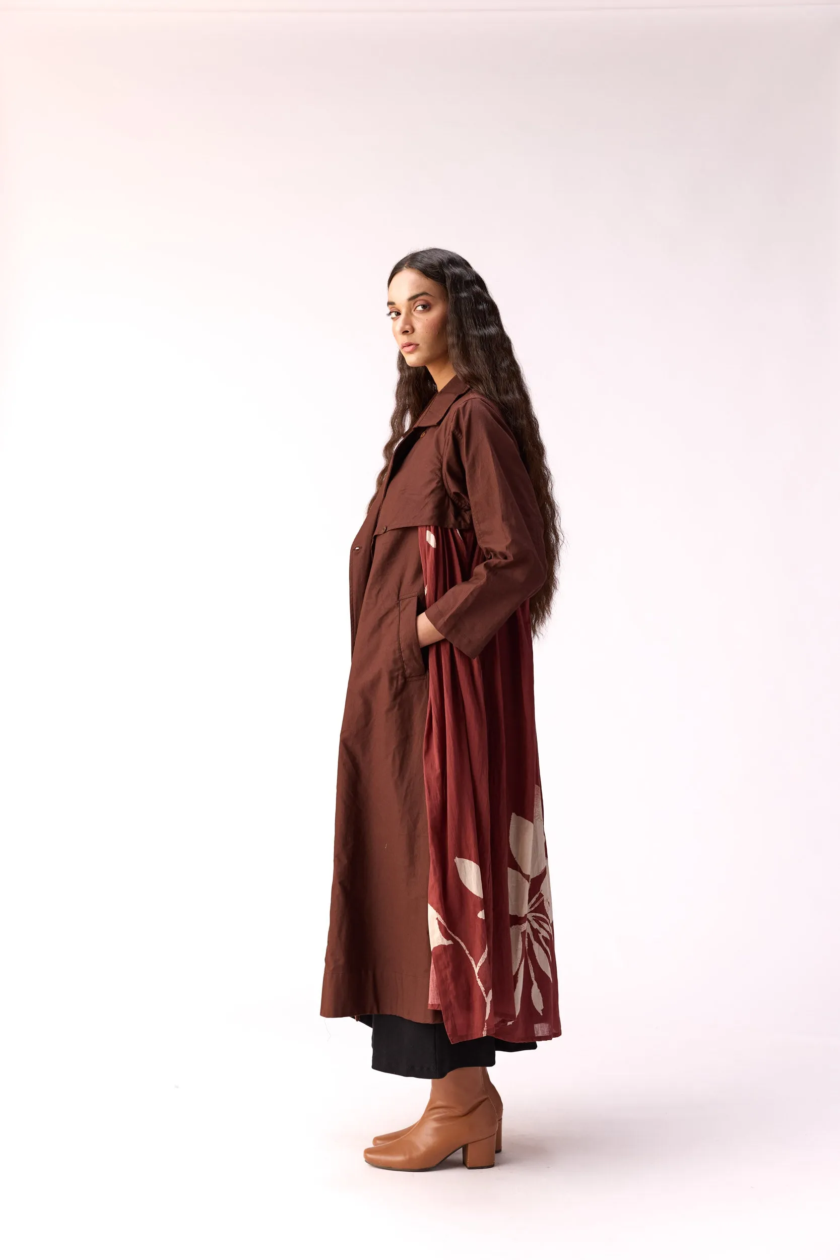 Mocha trench dress