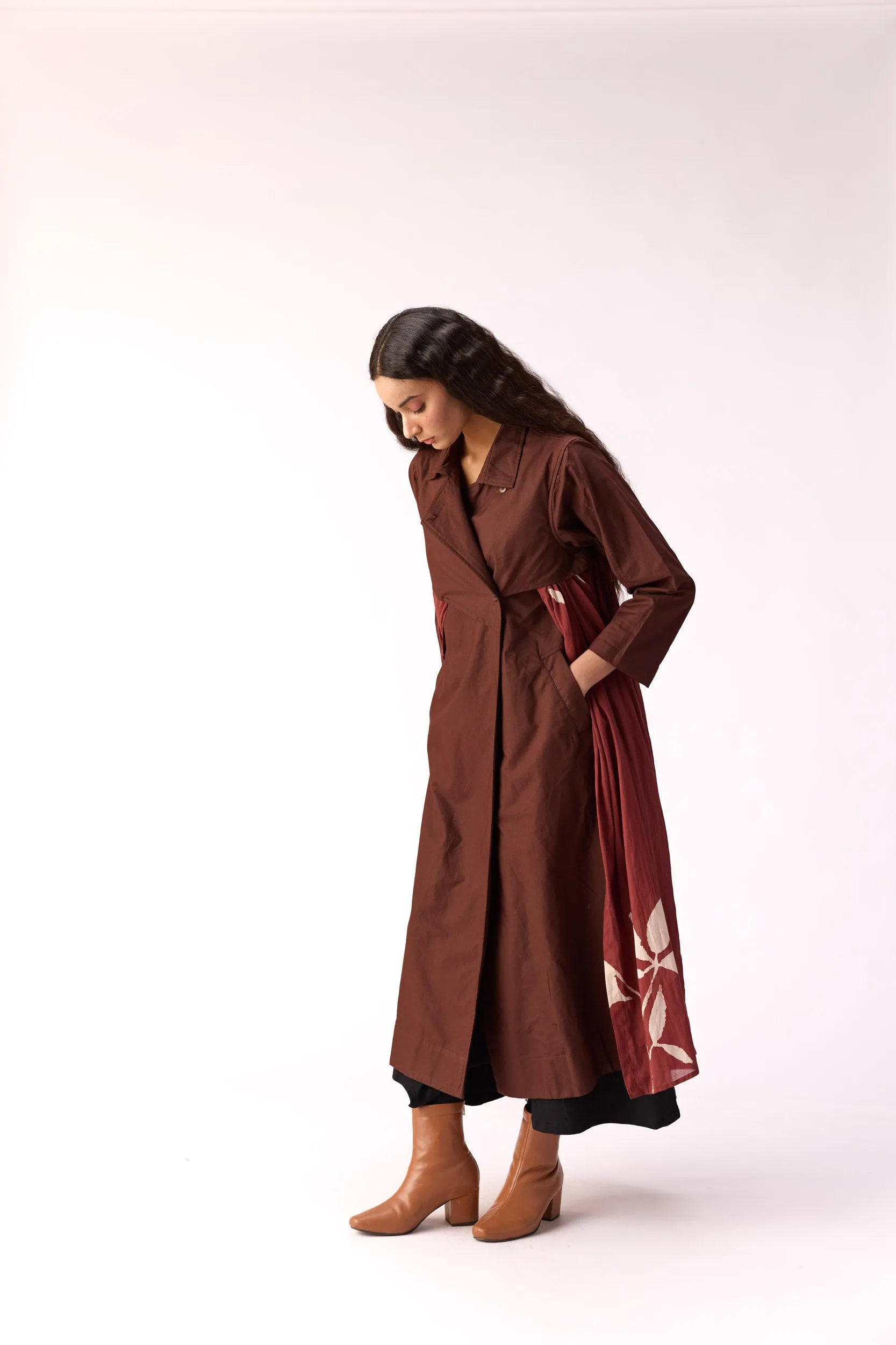 Mocha trench dress