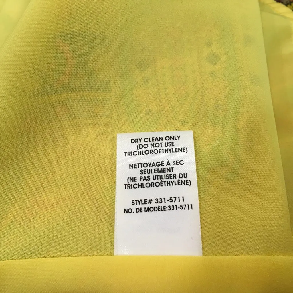 Nanette Lepore Woman High Tie Shift Dress Size 0 Yellow Color