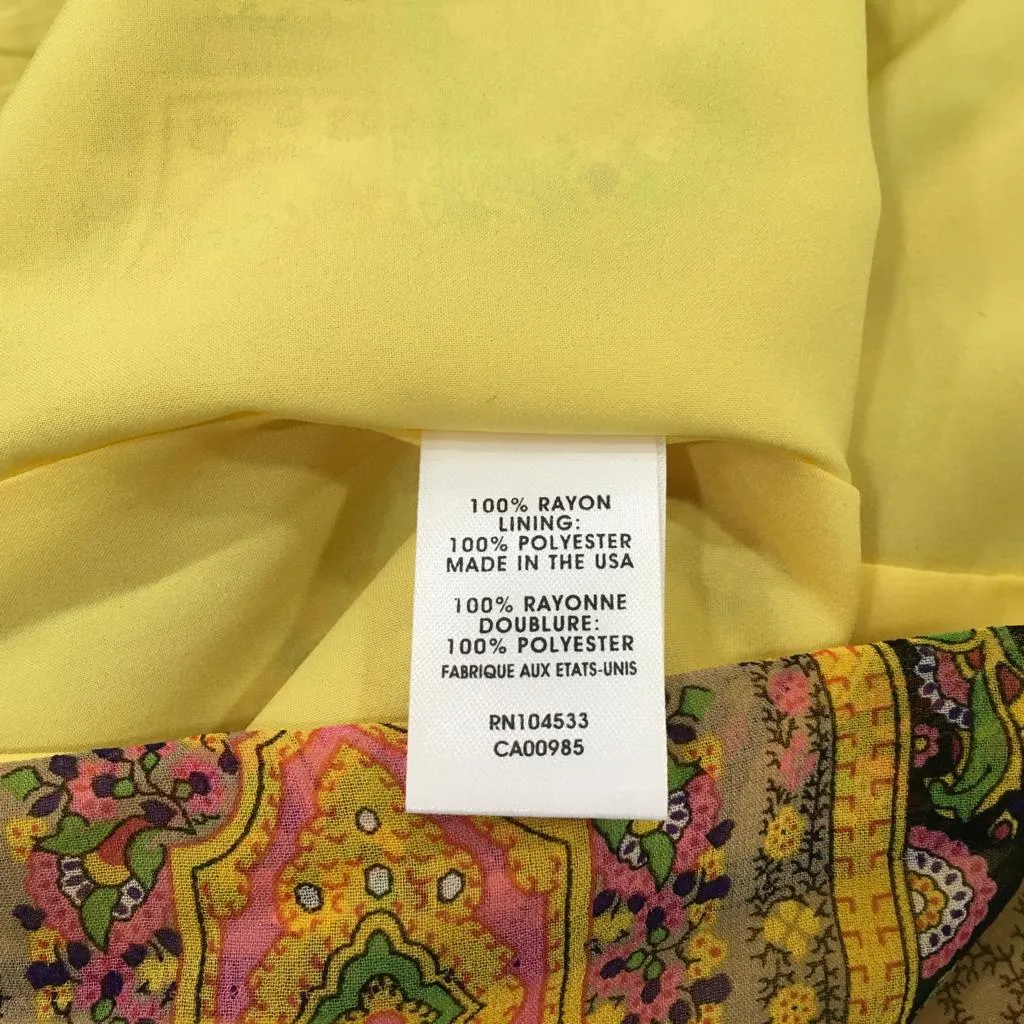 Nanette Lepore Woman High Tie Shift Dress Size 0 Yellow Color
