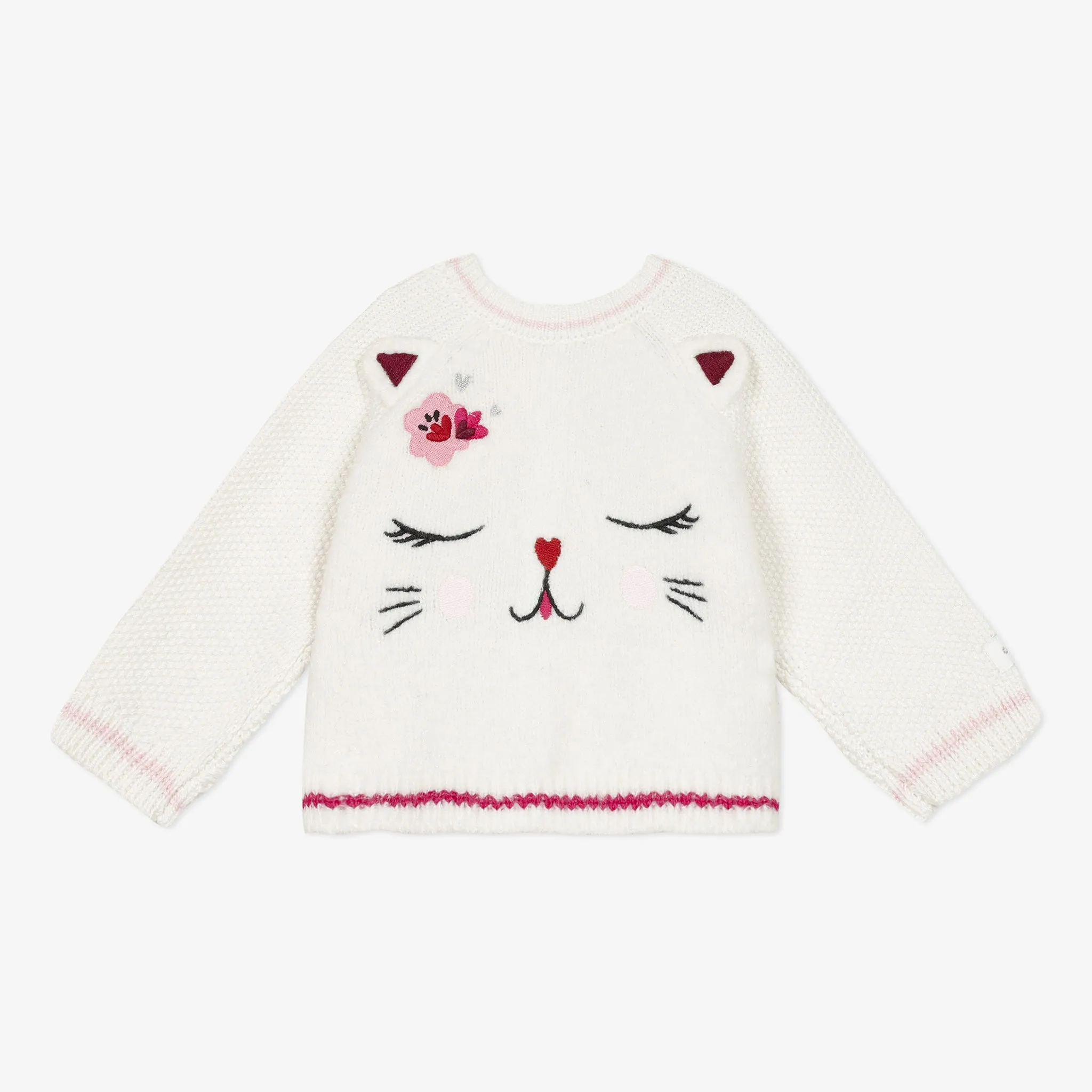 Newborn girl knit Front and back Cardigan