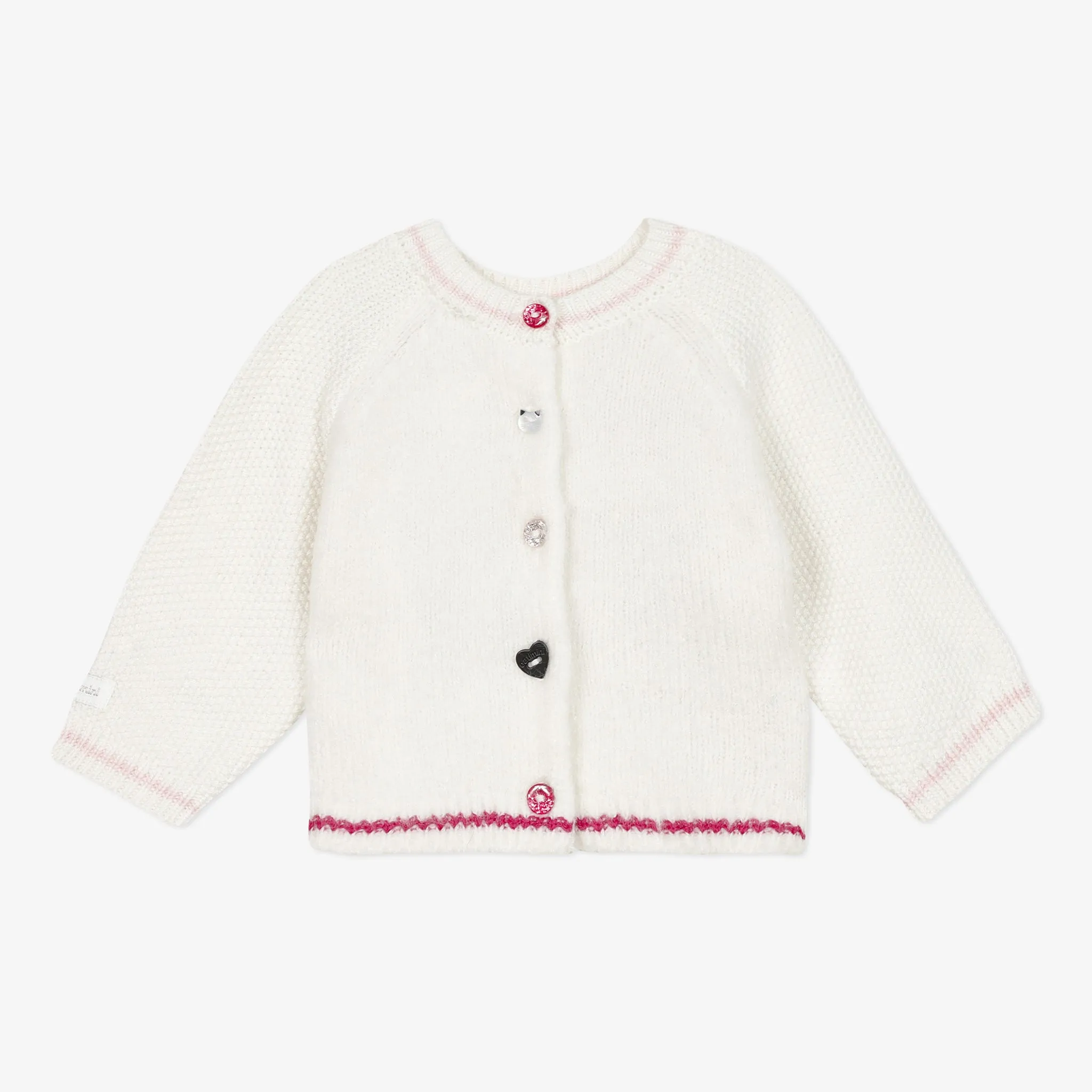 Newborn girl knit Front and back Cardigan