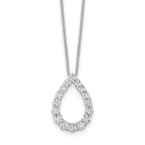 Open Pear Lab Diamond Necklace