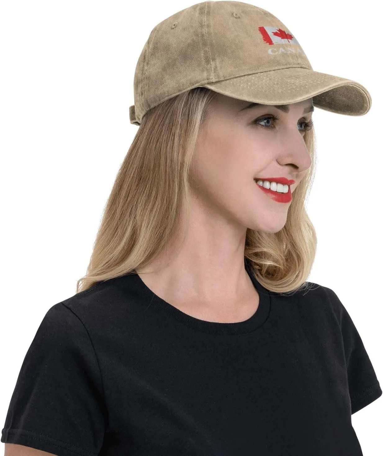 Personalized Brush Canadians Canada Flag Baseball Cap for Men Women Denim Twill Dad Hat Classic Hats
