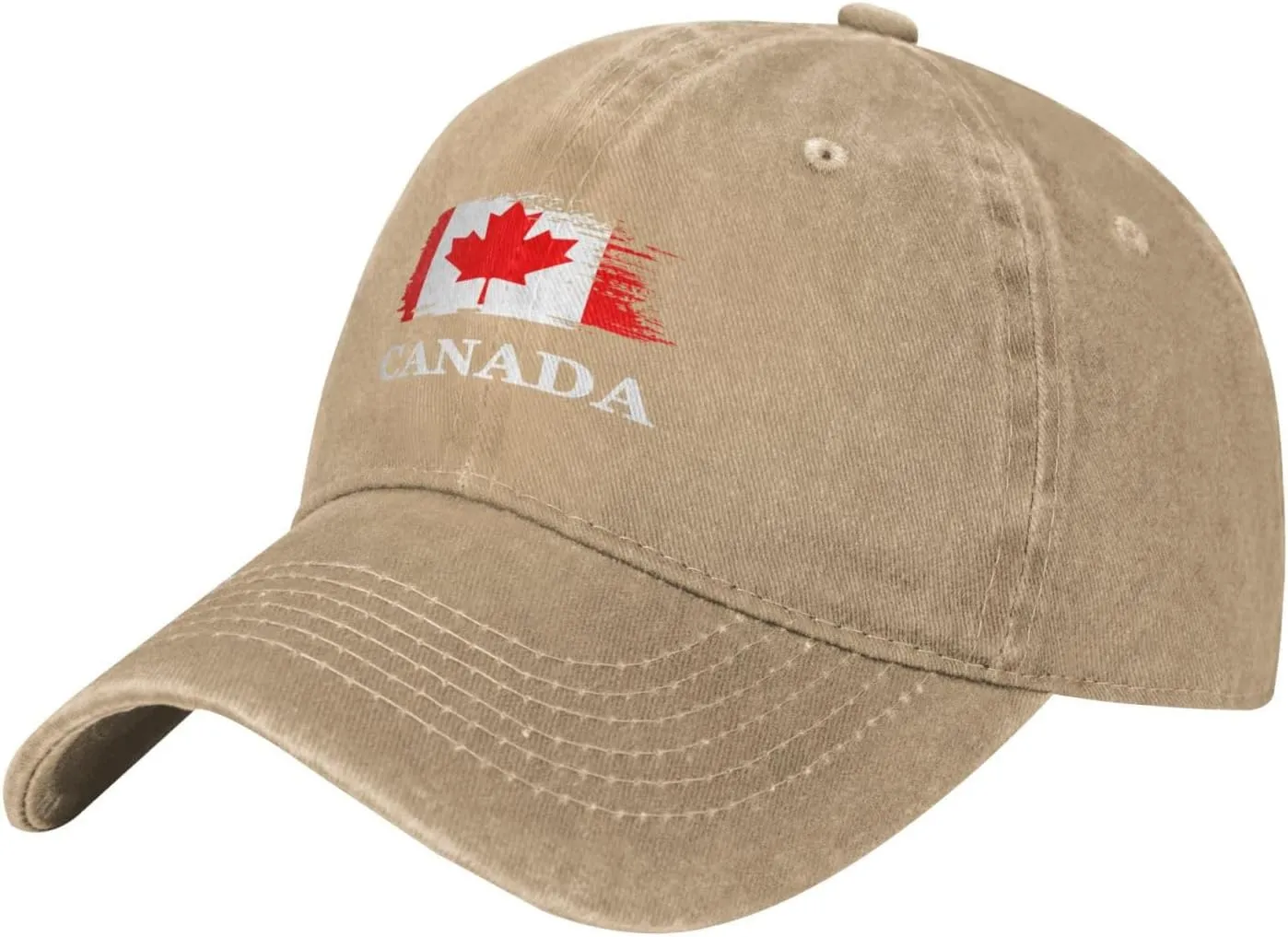 Personalized Brush Canadians Canada Flag Baseball Cap for Men Women Denim Twill Dad Hat Classic Hats