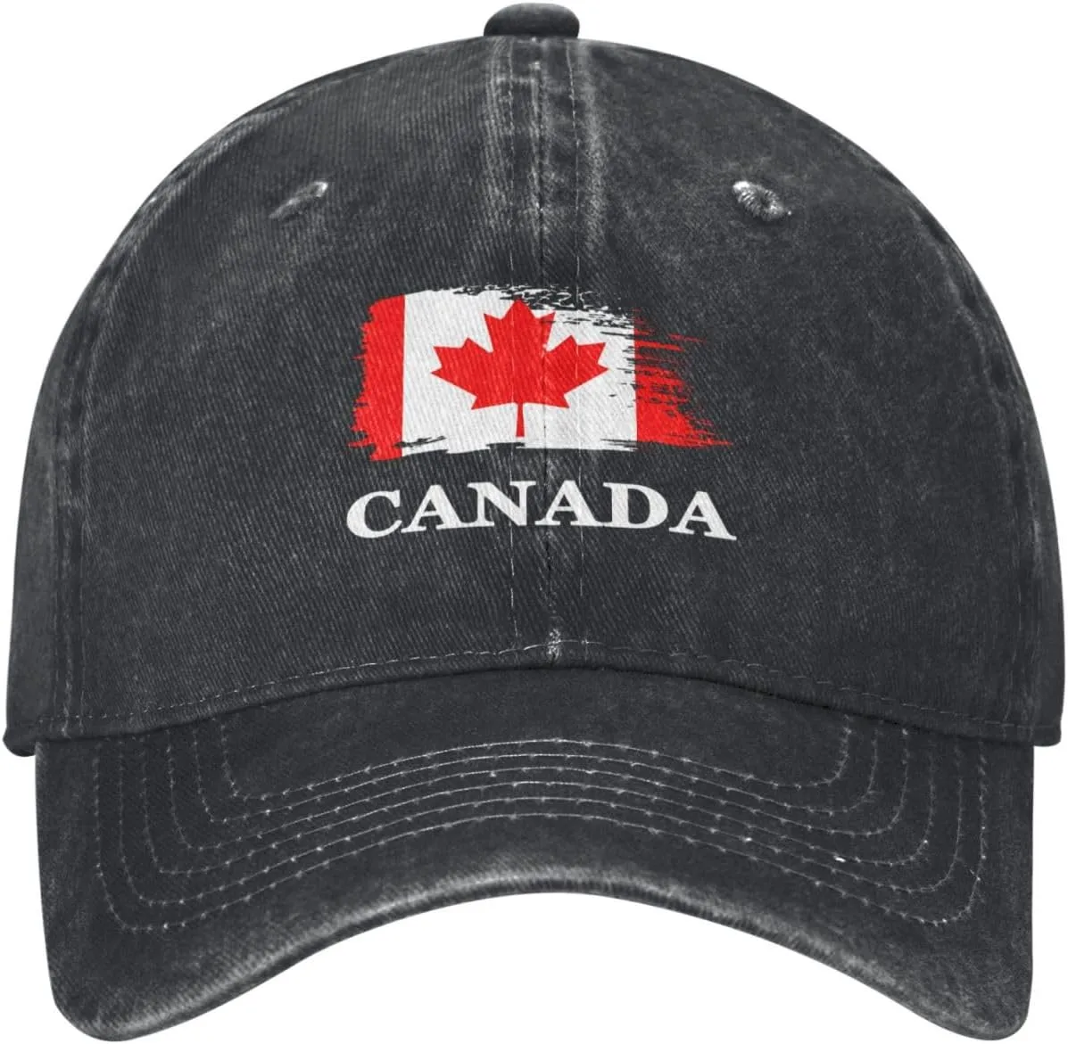 Personalized Brush Canadians Canada Flag Baseball Cap for Men Women Denim Twill Dad Hat Classic Hats