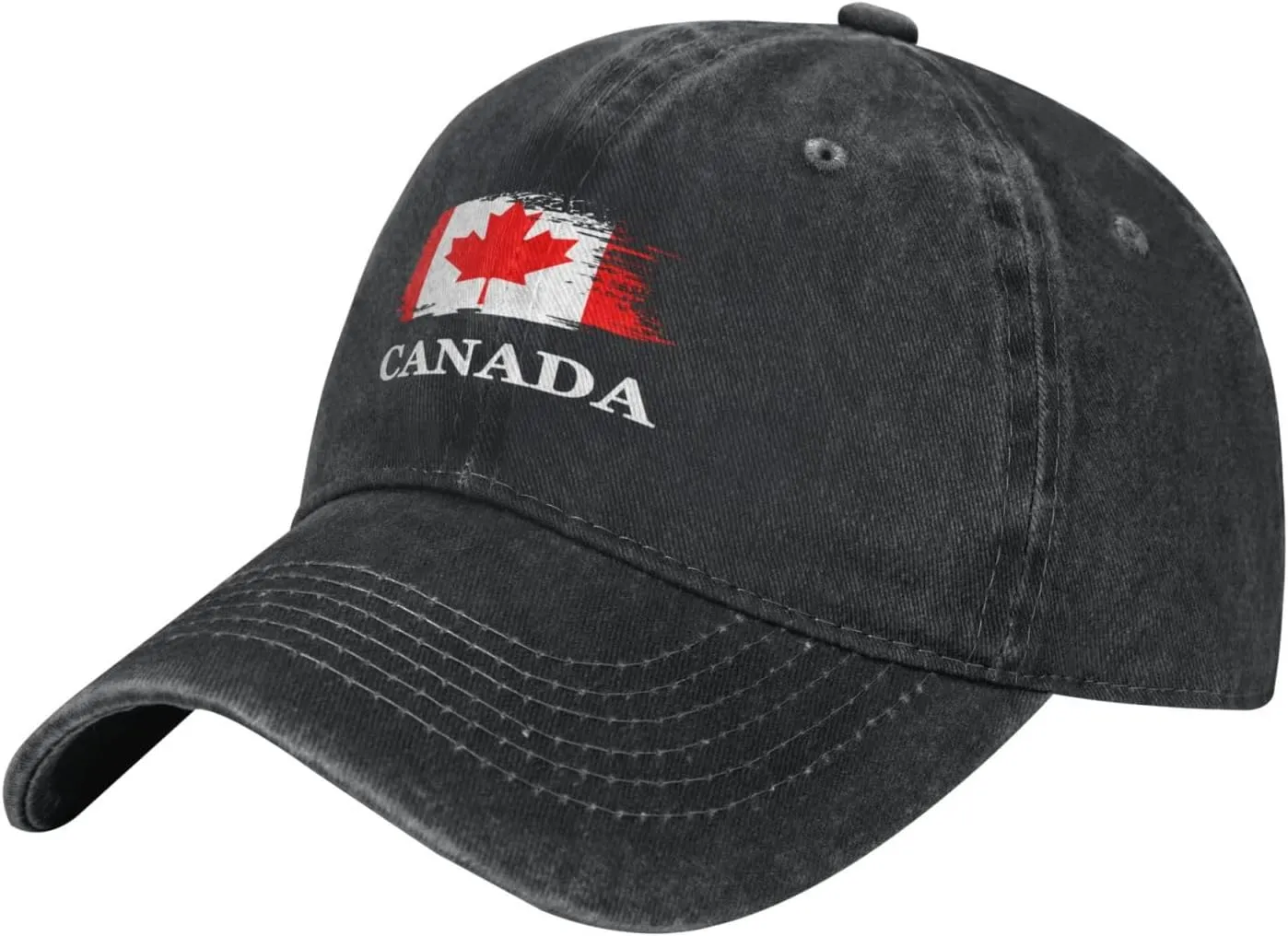 Personalized Brush Canadians Canada Flag Baseball Cap for Men Women Denim Twill Dad Hat Classic Hats