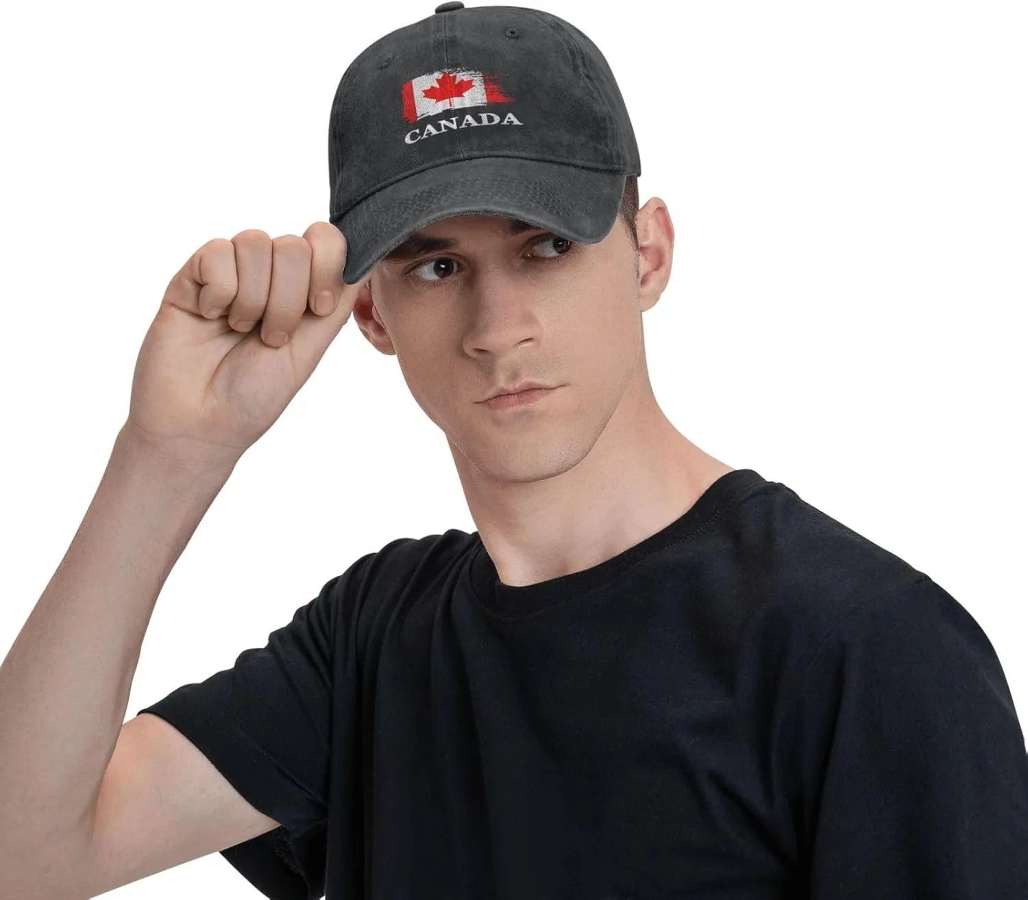 Personalized Brush Canadians Canada Flag Baseball Cap for Men Women Denim Twill Dad Hat Classic Hats