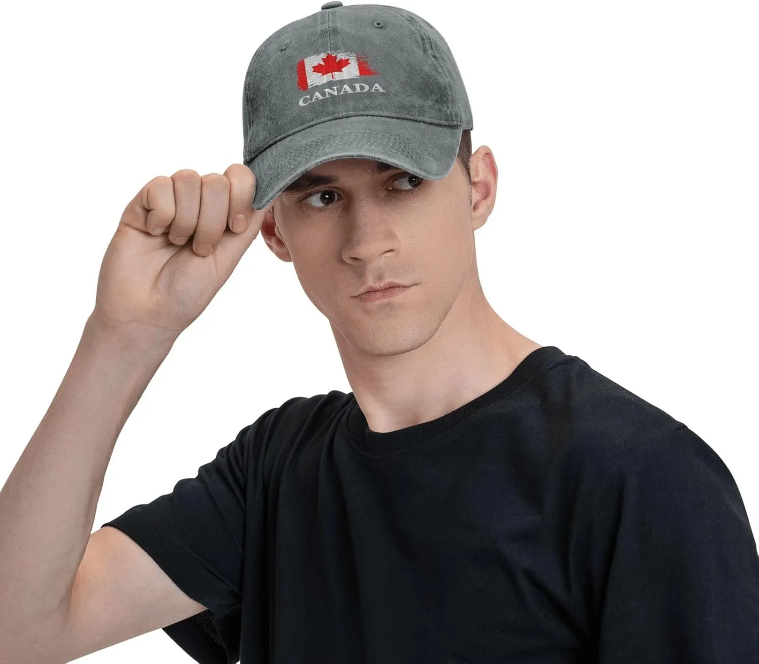 Personalized Brush Canadians Canada Flag Baseball Cap for Men Women Denim Twill Dad Hat Classic Hats