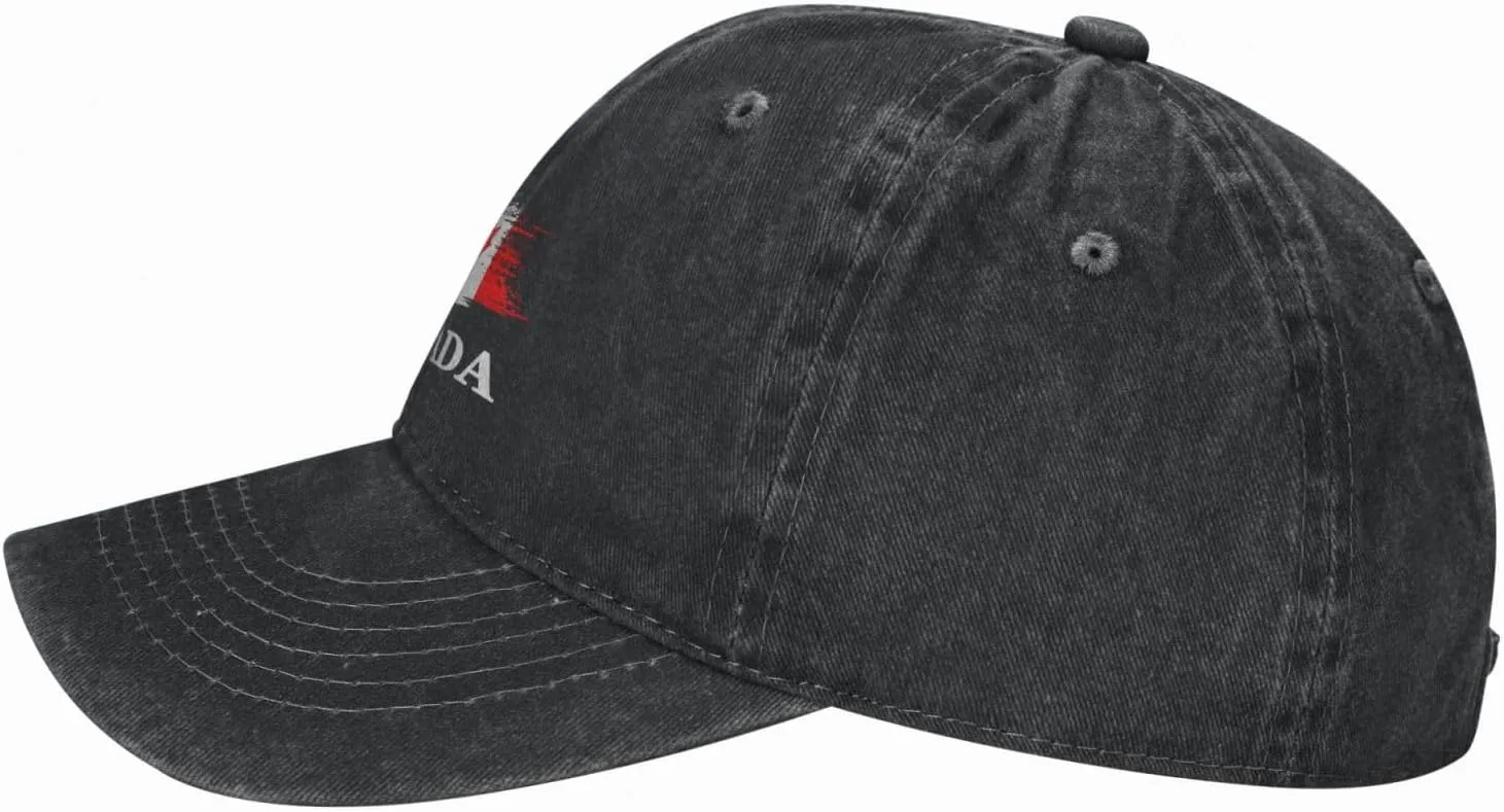 Personalized Brush Canadians Canada Flag Baseball Cap for Men Women Denim Twill Dad Hat Classic Hats