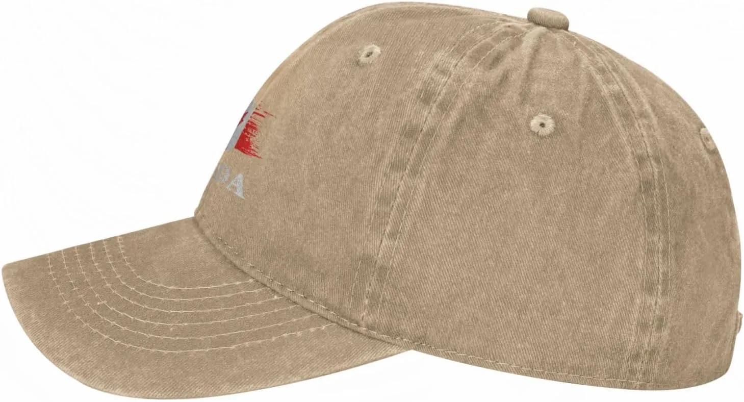 Personalized Brush Canadians Canada Flag Baseball Cap for Men Women Denim Twill Dad Hat Classic Hats
