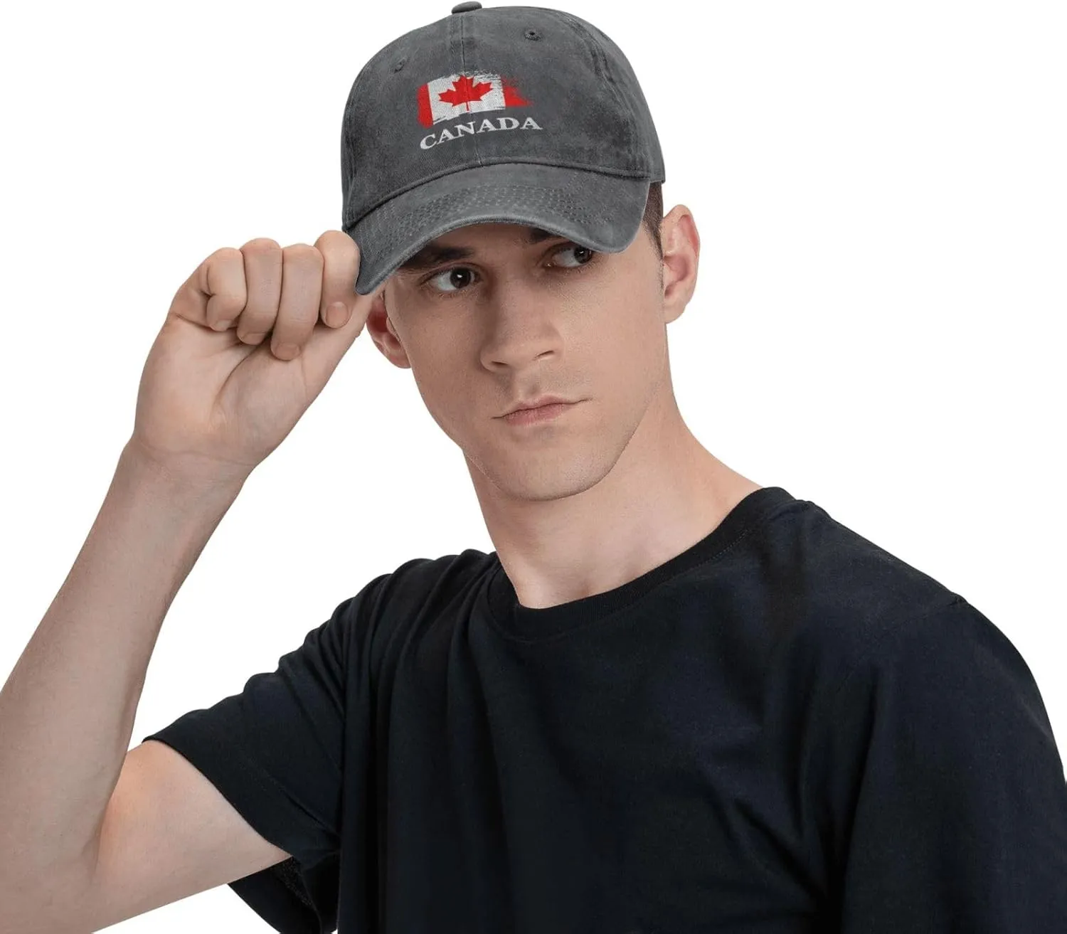 Personalized Brush Canadians Canada Flag Baseball Cap for Men Women Denim Twill Dad Hat Classic Hats