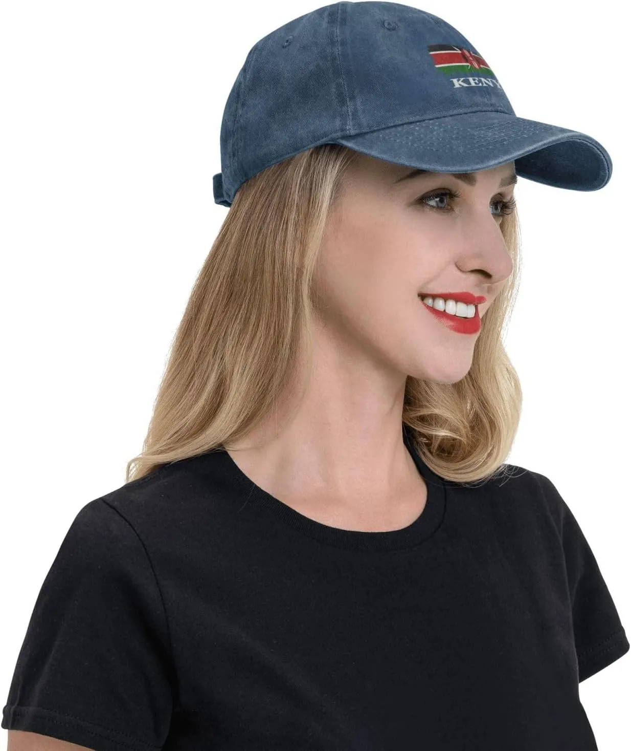 Personalized Brush Kenyan Kenya Flag Baseball Cap for Men Women Denim Twill Dad Hat Classic Hats
