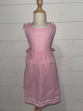 Pink Seersucker A-Line Dress