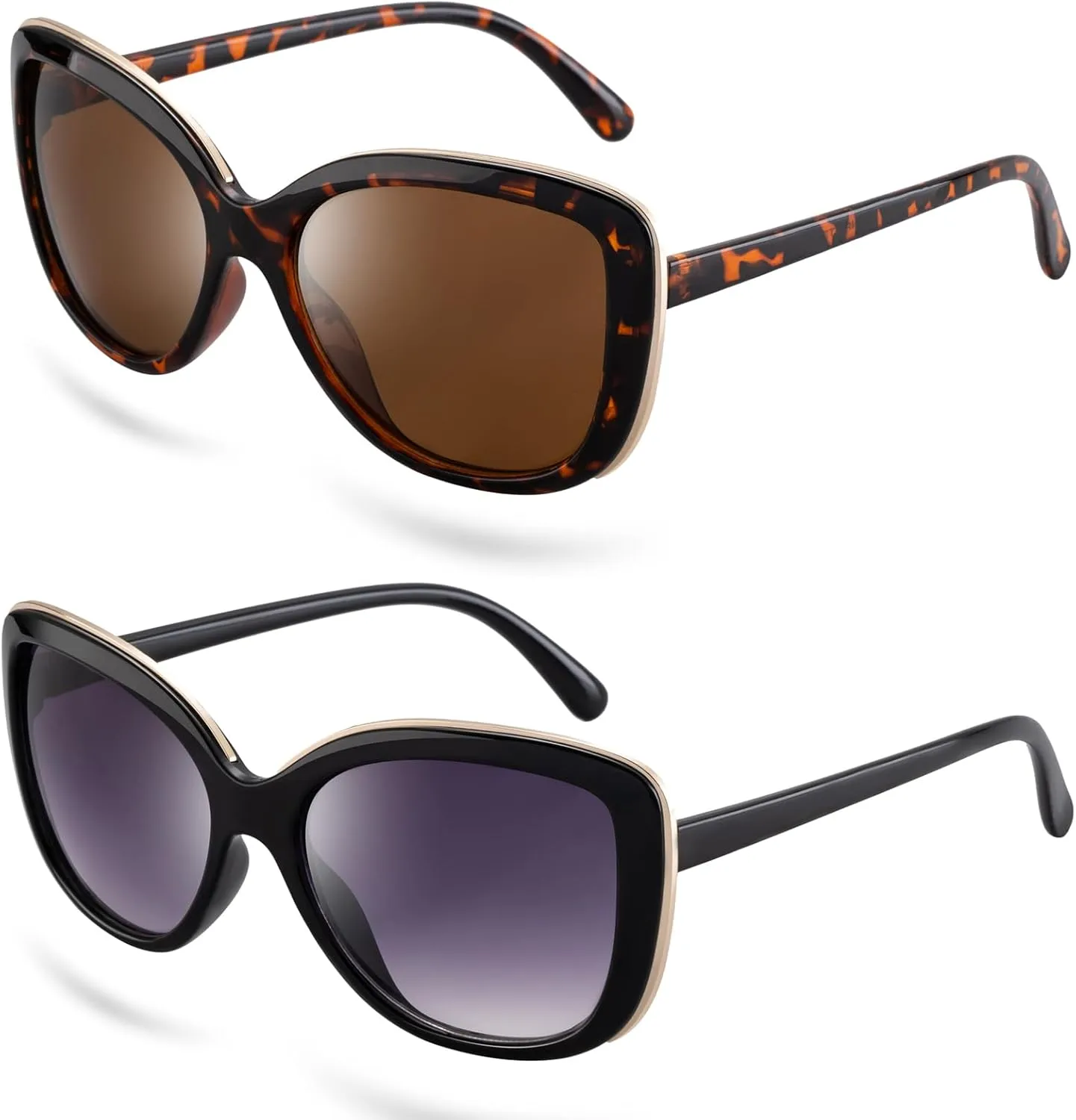 Polarized Sunglasses for Women, Rhinestone Bling Oval Sun Glasses for Driving/Shopping UV Protection Shades