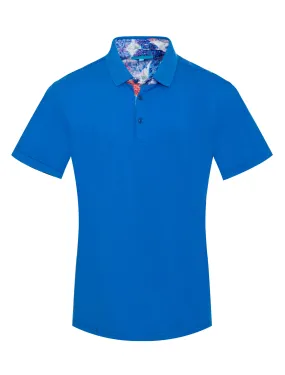 Polo stretch Cotton in Royal