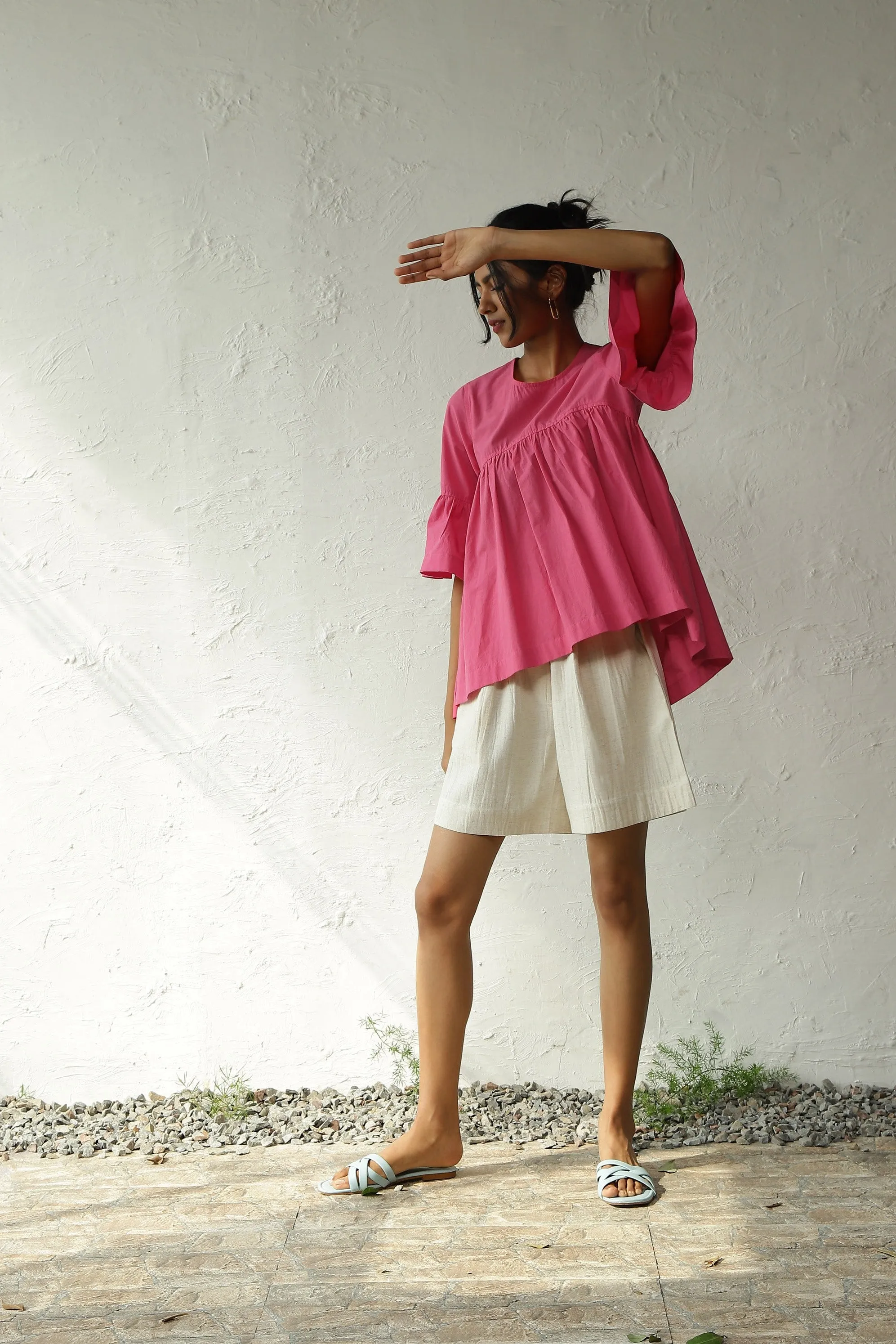 Pop Pink Flowy Top