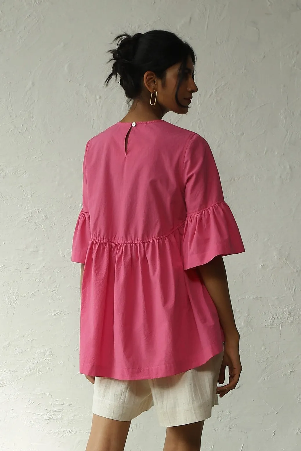 Pop Pink Flowy Top