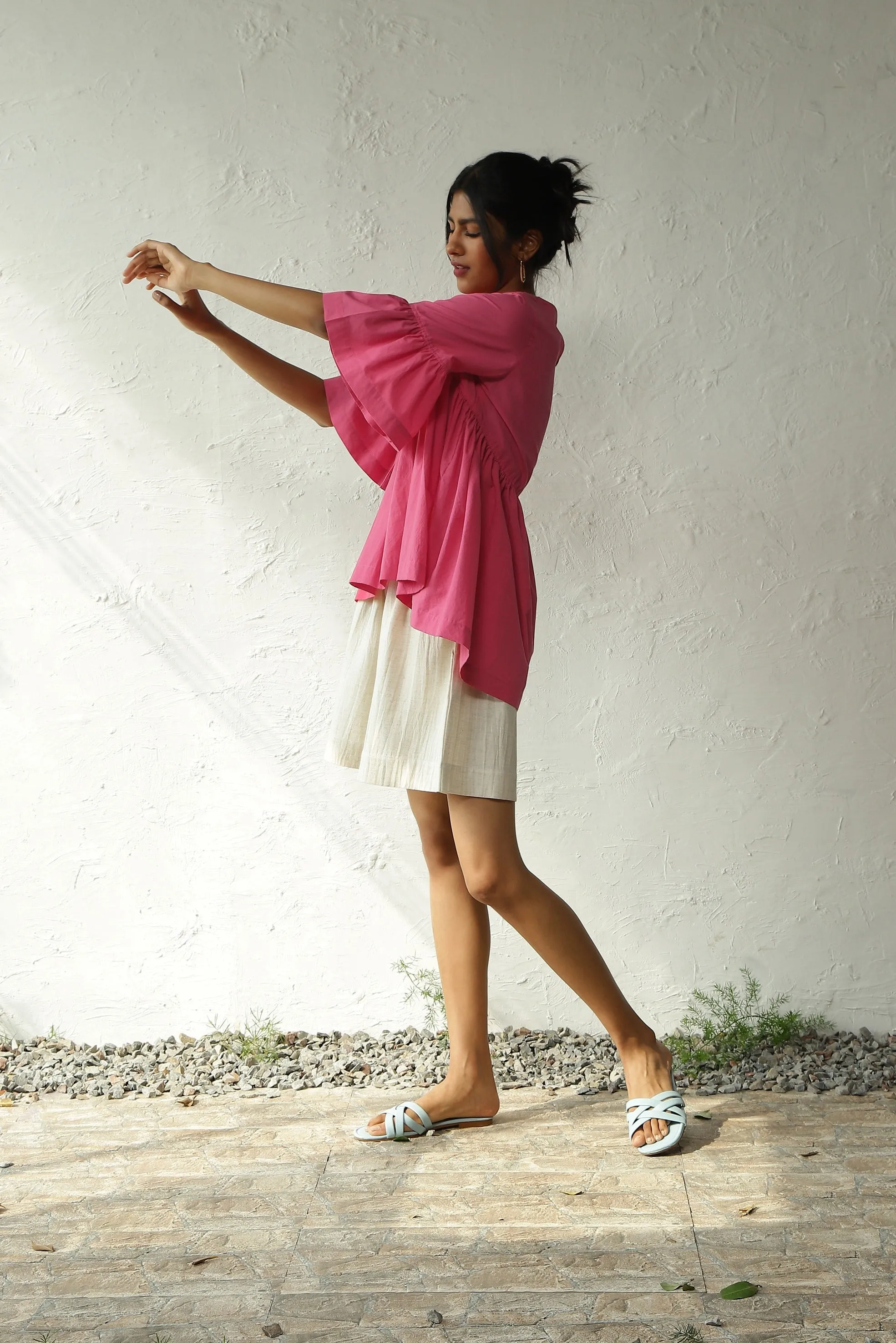 Pop Pink Flowy Top
