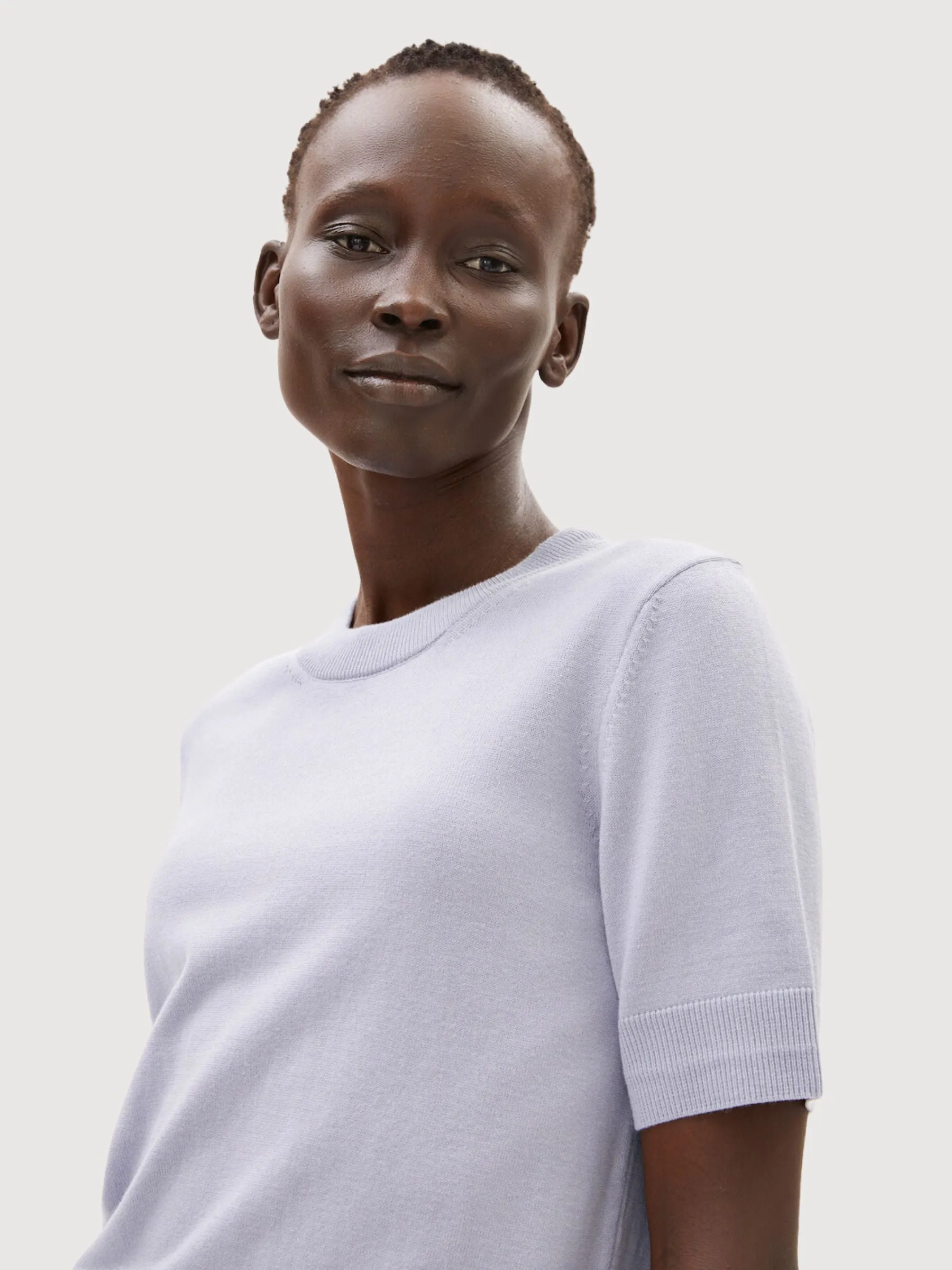 Siljiaas Light Grey Woman T-Shirt | Armedangels