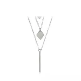 Stainless Steel Necklace with crystals Silver Colour 40cm