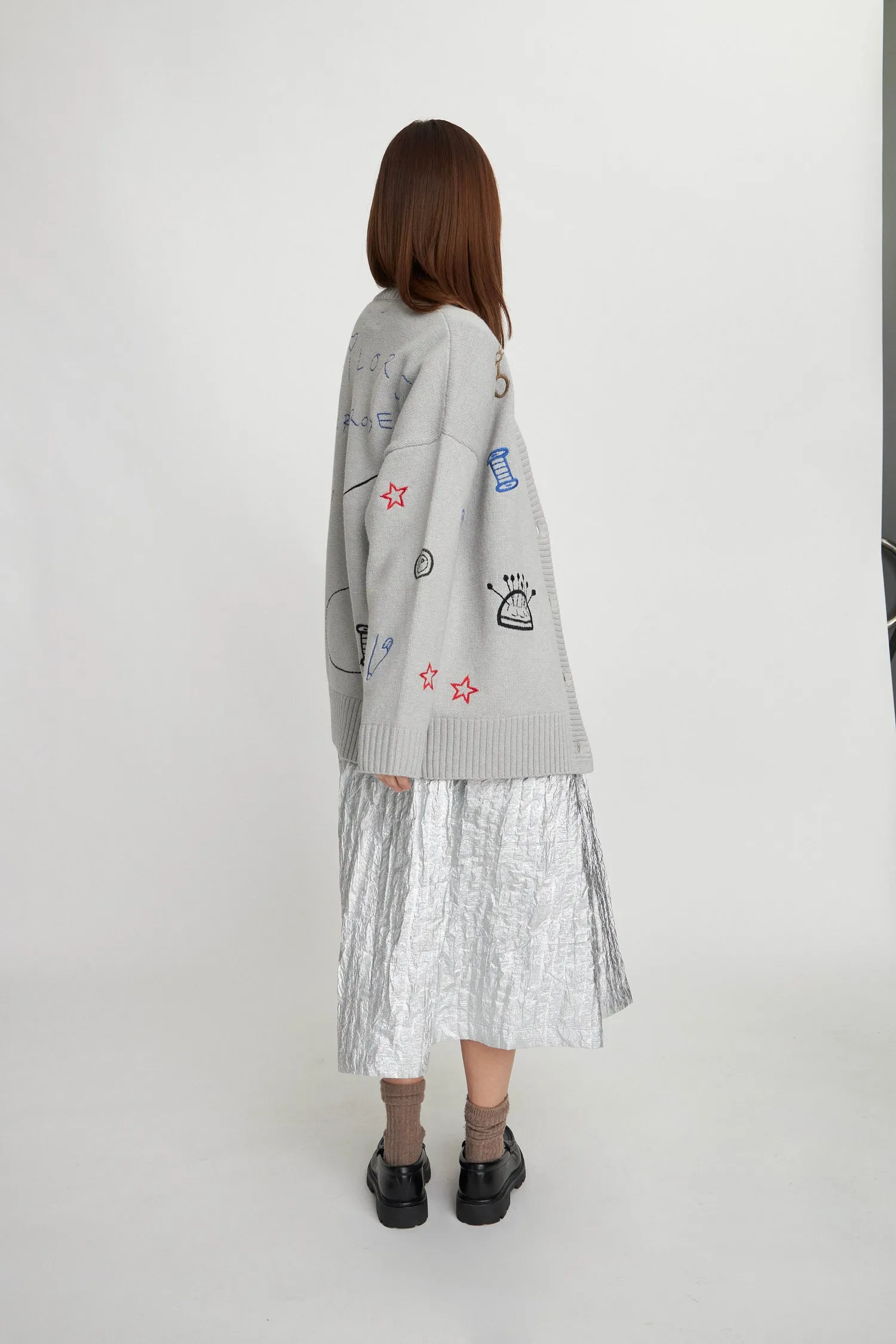 The Tailors Cardigan - Light Grey