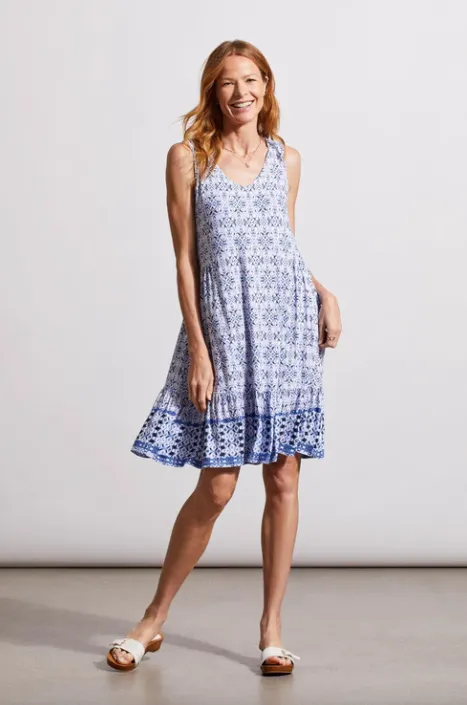 Tribal Jeans Bluestar Sleeveless Printed Dress