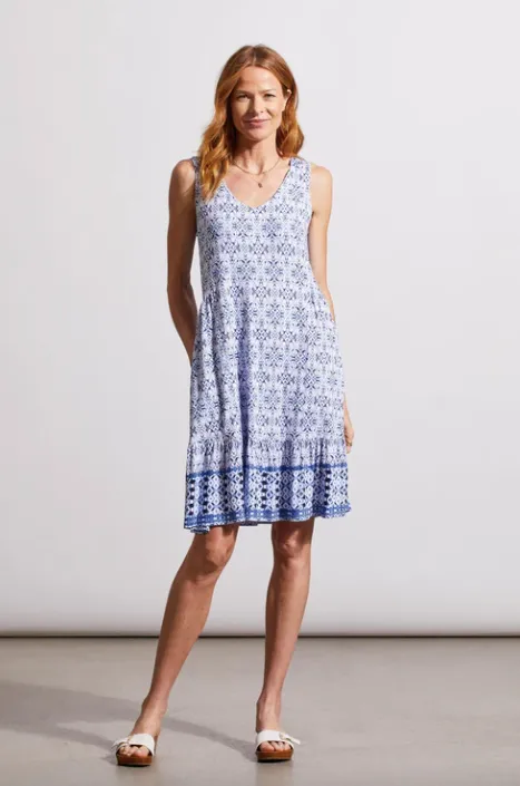 Tribal Jeans Bluestar Sleeveless Printed Dress