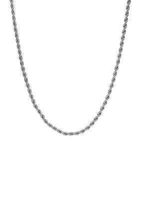 Vintage Classic Twisted Necklace Silver