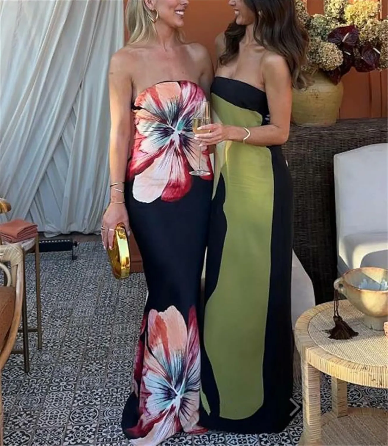 Women Sexy Floral Bodycon Maxi Dress Elegant Dress Sleeveless Summer Long Dress Cocktail Party Dress Beachwear