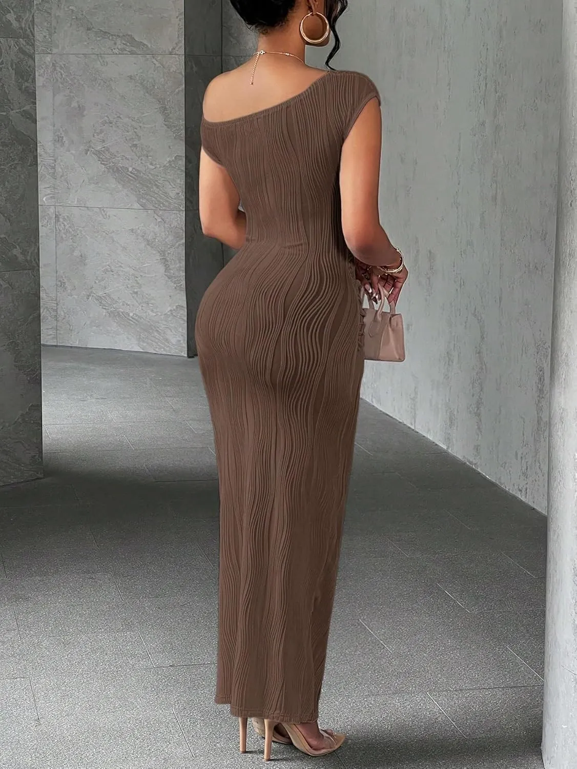 Women's 2025 Sexy Bodycon Dress Summer Elegant Party Off-Shoulder Dress
