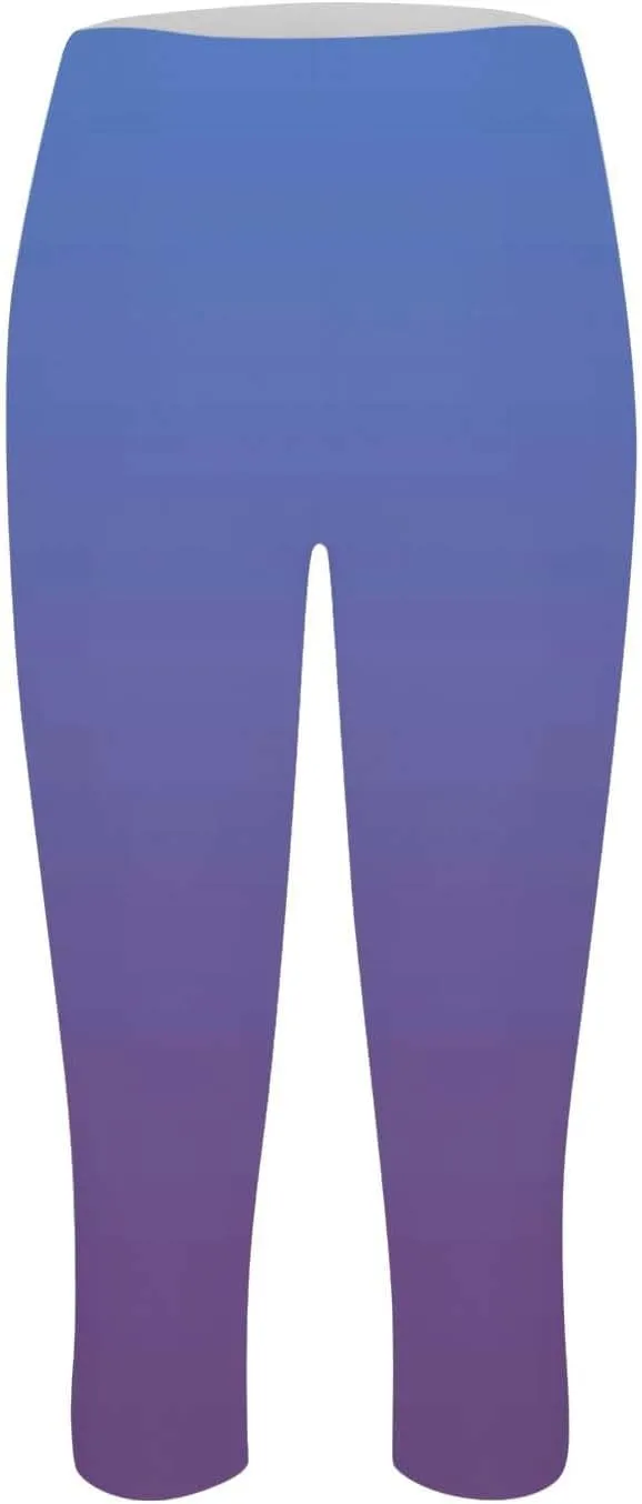 Womens Capris Summer High Waist Cropped Knee Lenth Short Stretchy Leggings Leggings Workout Compression Pants