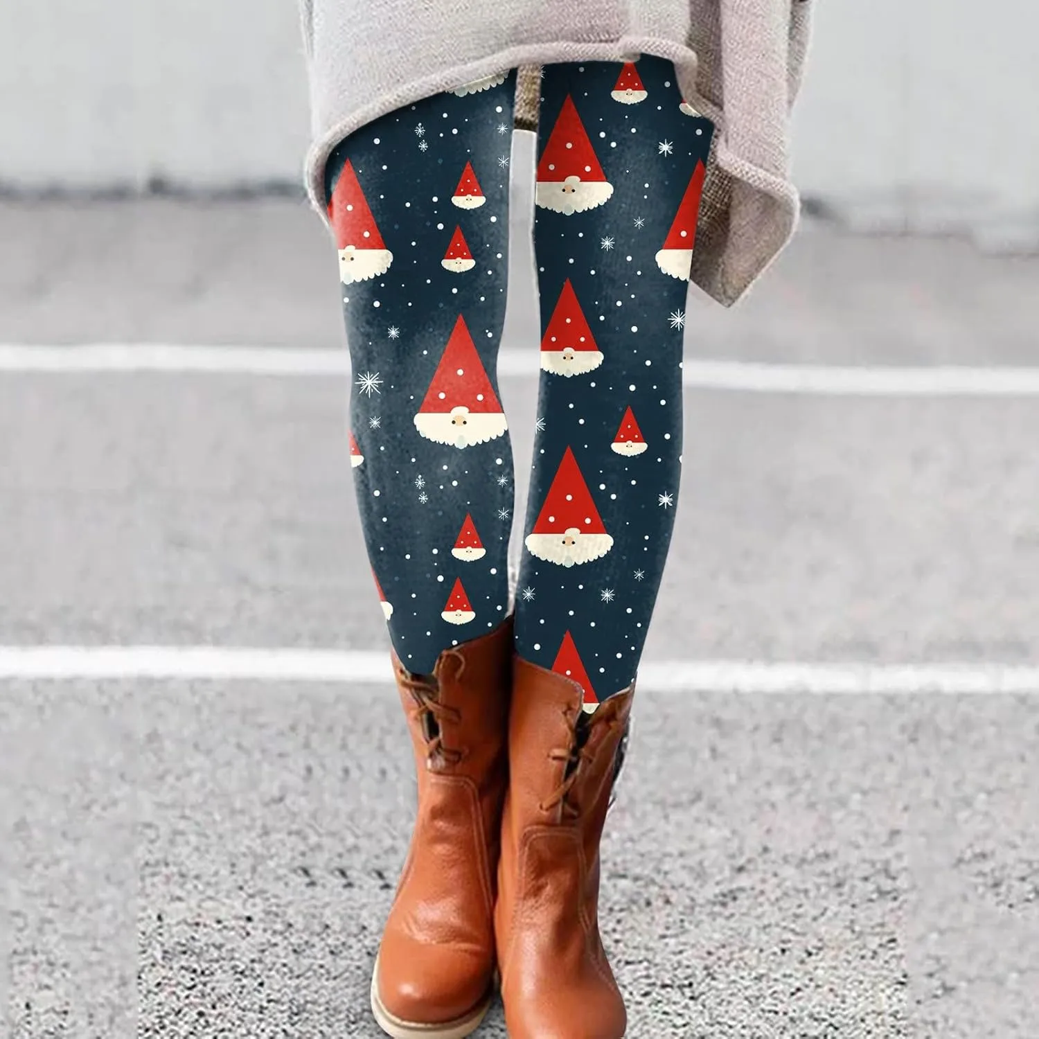 Womens Leggings and Winter Leggings Artistic Splash Printed Soft Stretchy Pants Fleece Lined Pants Women Lined Plus
