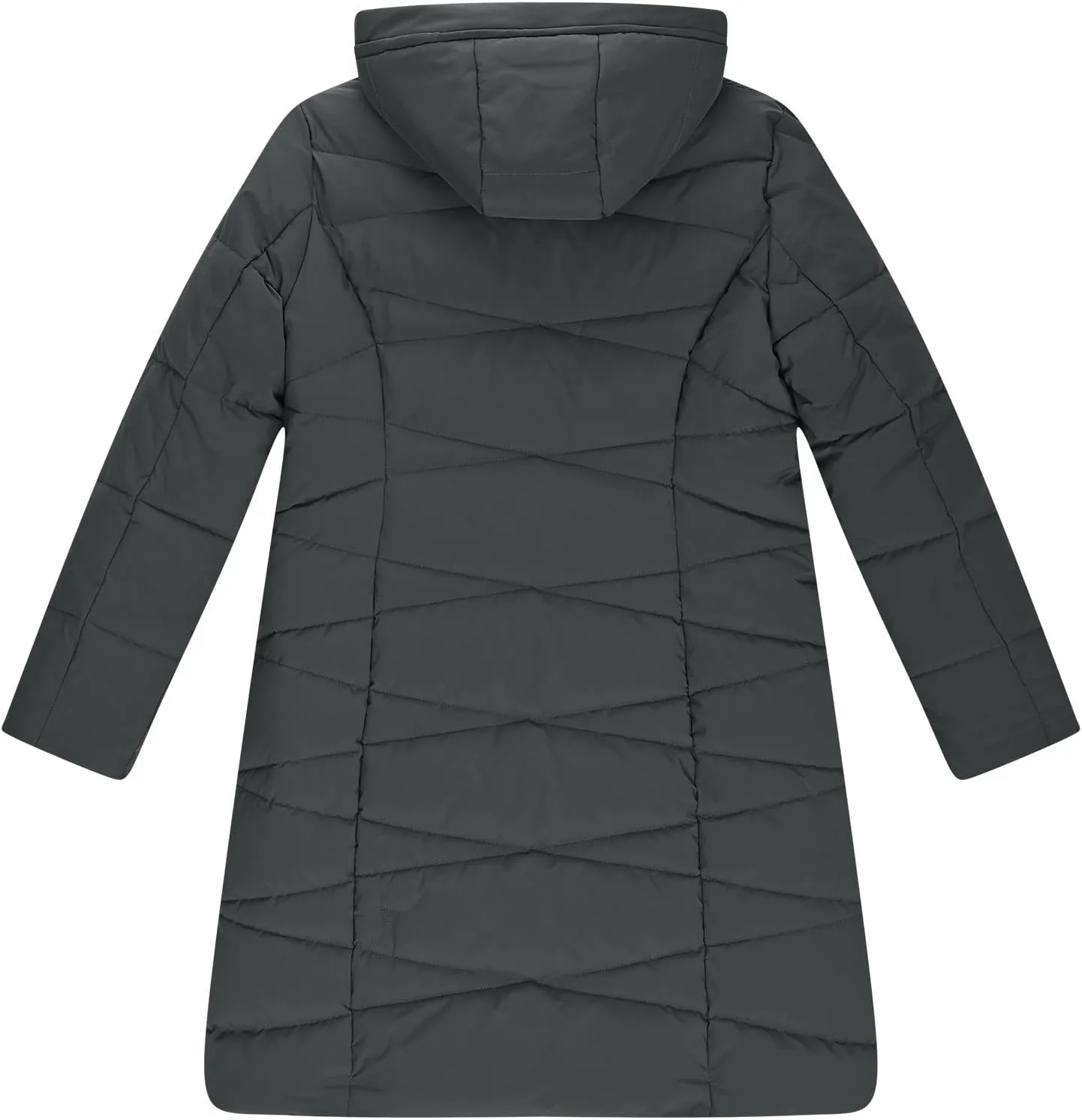 Womens Winter Long Coats Trendy Warm Puffer Jacket Sherpa Fleece Lined Down Coat Thicken Hooded Parka Padded Coats