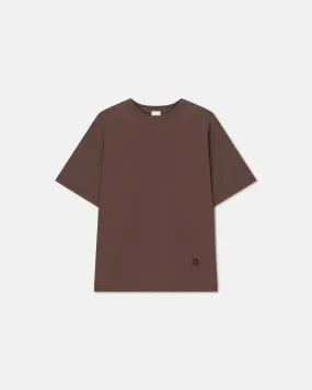 Wren - Embroidered Cotton-Jersey T-Shirt - Nutmeg