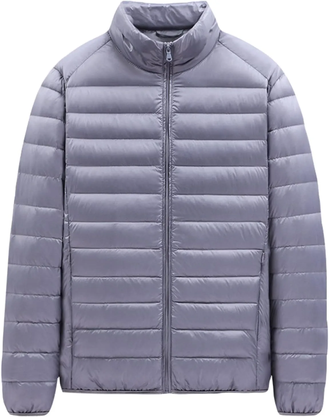 Ymosrh Mens Jackets Down Cotton Jacket Light and Thin Stand Collar Loose Large Casual Jacket